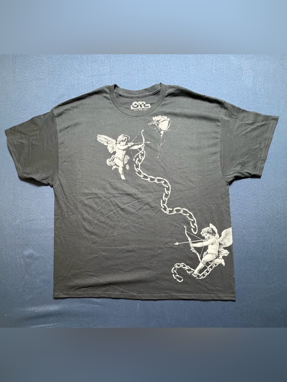 NWOT Cotton 3XL OTL On The Low Los Angeles Cherub Chain Graphic T-Shirt